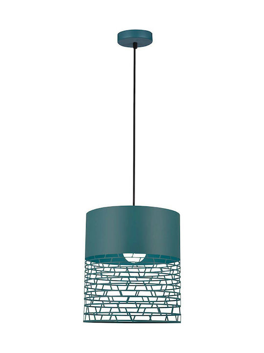 Viokef Feretti Pendant Light Single-Light Bell for Socket E27 Blue