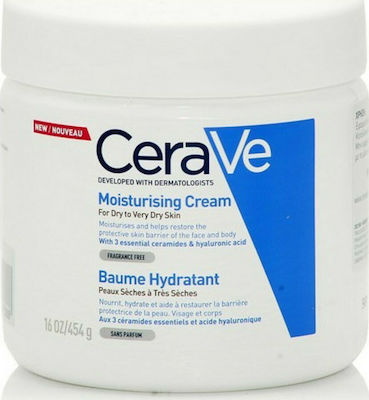 CeraVe Moisturising Moisturizing Cream with Hyaluronic Acid for Dry Skin 454ml