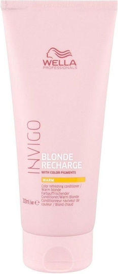 Wella Invigo Blonde Recharge Warm Blonde Conditioner Farberhalt für Gefärbt Haare 200ml