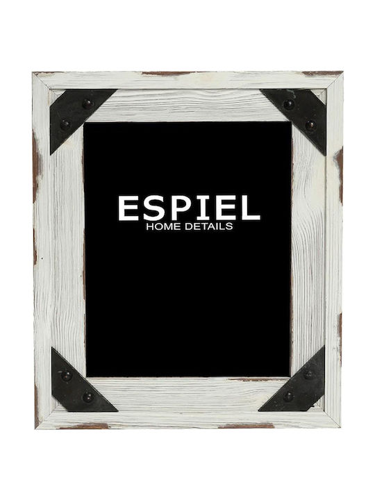 Espiel Photo Frame Wooden 13x18cm with White Frame