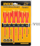 Ingco Σετ 6 Κατσαβίδια Ηλεκτρολόγου VDE 1000V