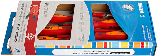 Unior 603CS6TVDETBI Set 6 Electrician VDE 250V Screwdrivers