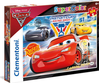 Kids Puzzle Super Color Cars Piston Cup Legends for 6++ Years 104pcs Clementoni