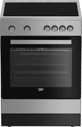 Beko Κουζίνα 65lt με Κεραμικές Εστίες Π60εκ. Inox