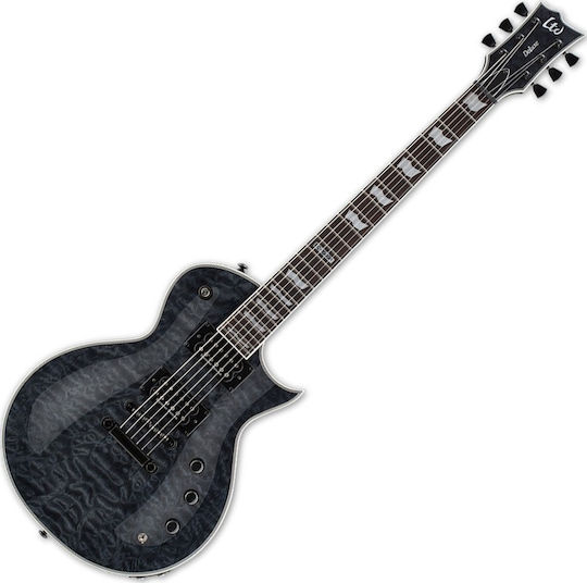 ESP EC-1000 Piezo QM Electric Guitar Single cut with HH Pickup Configuration Black