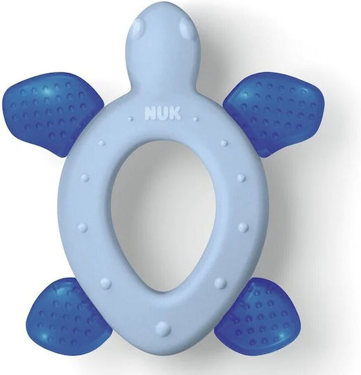 Nuk Cool Allaround Teething Ring with Gel made of Silicone for 3 m+ Turtle - Blue