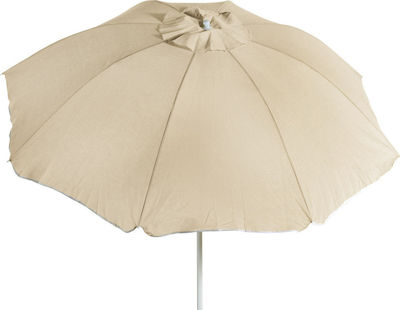 Lianos Foldable Beach Umbrella Aluminum Diameter 2m with Air Vent White