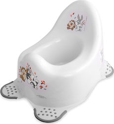 Lorelli Potty Clasic Anatomic Baby Potty Happy Melodies White cu Capac Alb