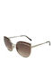 Swarovski Women's Sunglasses with Gold Metal Frame and Brown Lens SK0172 32F