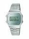 Casio Vintage Iconic Digital Men's Watch 36.3mm Battery with Silver Metal Bracelet