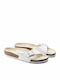 Madrid Birko-Flor Women's Anatomic Sandals White Narrow Fit