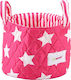 Minene Big Stars Nursery Storage Basket Fuchsia