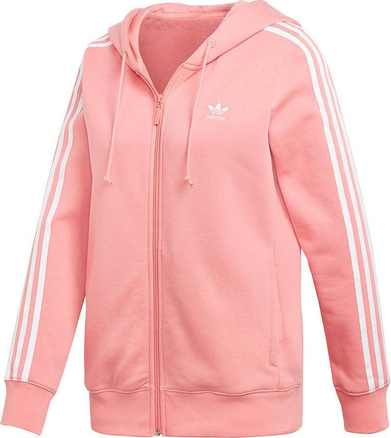 adidas 3 stripe zip hoodie women's