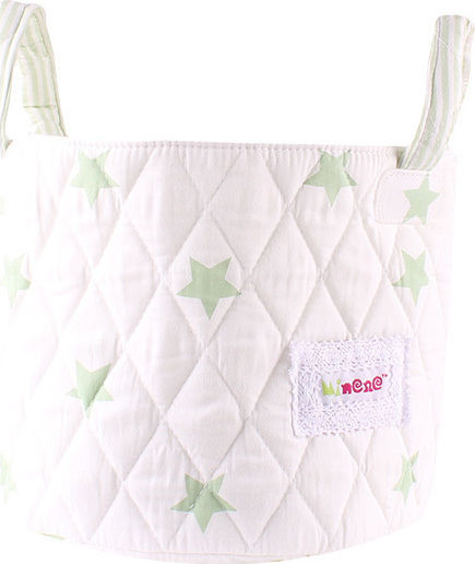 Minene Coș de Depozitare pentru Pepinieră Small Stars Verde 1buc