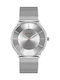 Curren Watch Battery with Metal Bracelet Silver