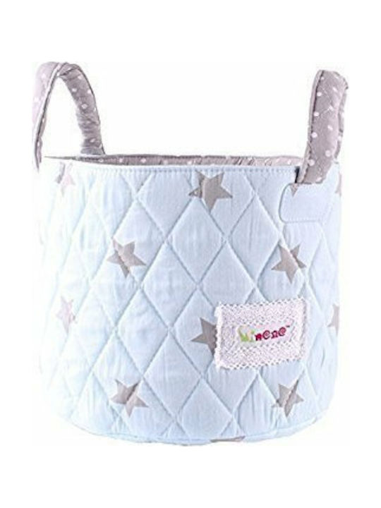 Minene Nursery Storage Basket Small Stars Light Blue 1pcs