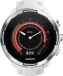 Suunto 9 Baro Stainless Steel 50mm Waterproof Smartwatch with Heart Rate Monitor (White)