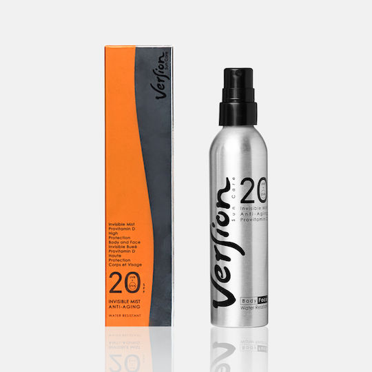 Version Invisible Αδιάβροχο Αντηλιακό Mist Προσώπου SPF20 200ml