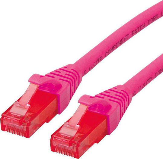 Roline U/UTP Cat.6 (Gigabit) Netzwerkkabel Ethernet 10m Rosa