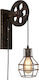 GloboStar Rydon Industrielle Wandleuchte mit Lampenbirnensockel E27 Braune 15x15x15cm