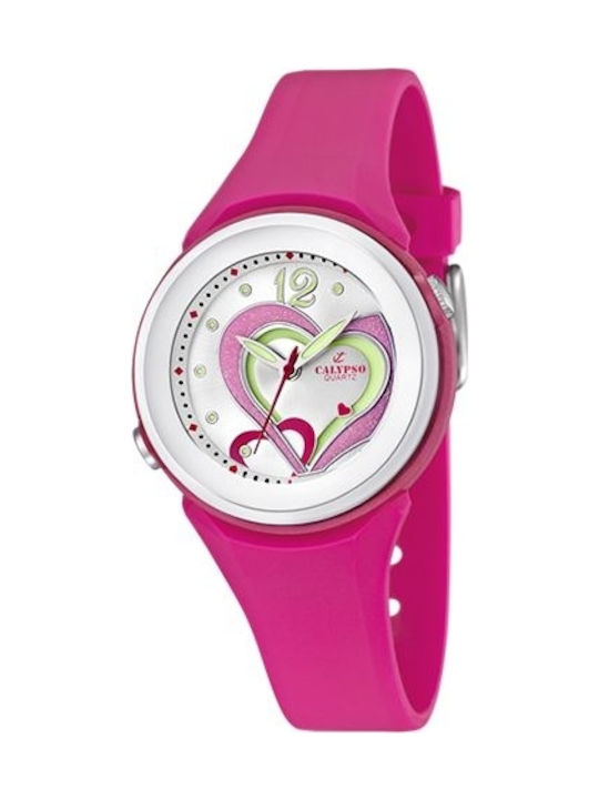 Calypso Watch with Rubber Strap Pink K5576/5