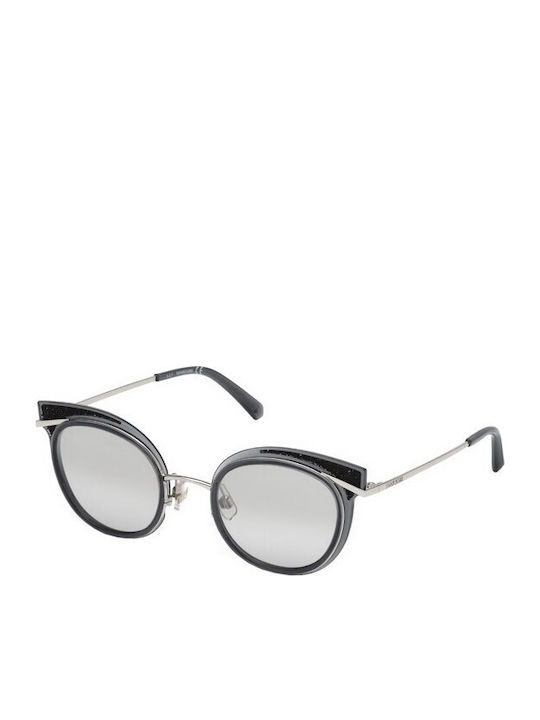 Swarovski Women's Sunglasses with Black Metal Frame and Black Mirror Lens SK0169 20C
