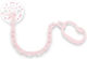 Nuk Chain Pacifier Baby Rose made of Plastic Ra...