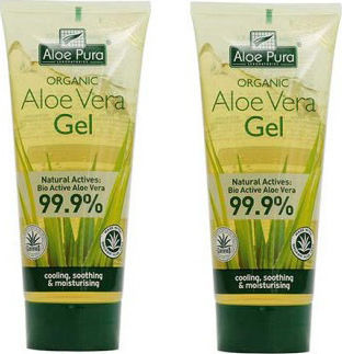 Optima Naturals Organic Aloe Vera Gel Гел За Възстановяване На Тялото С Алое Вера За Суха И Чувствителна Кожа 2x100ml