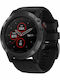 Garmin Fenix 5 Plus Stainless Steel 51mm Αδιάβροχο Smartwatch με Παλμογράφο (Μαύρο)