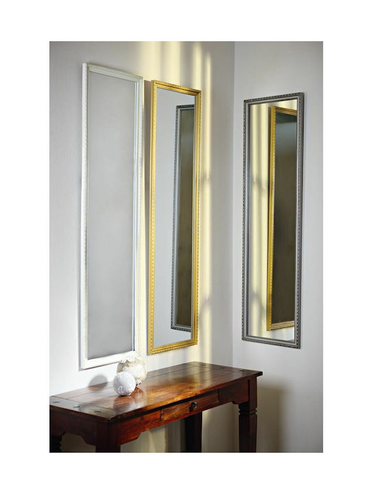 Liberta Promoto Wall Mirror Full Length with White Wooden Frame 124x34cm 1pcs