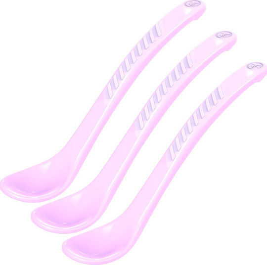 Twistshake Baby Set with Spoons Set Soft Spoons 3pcs 4m+ Pastel Purple made of Plastic for 4+ months Purple 3pcs