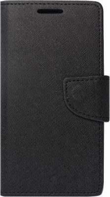 FANCY Synthetic Leather Wallet Black (Galaxy J6)