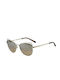 Michael Kors ST Lucia Women's Sunglasses with Silver Metal Frame and Brown Lens MK1035 12128Z