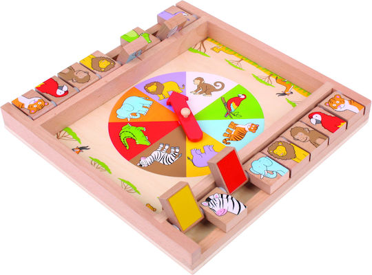Big Jigs Animal Shut The Box Joc Educațional de Cunoștințe din Lemn pentru 3+ ani Ani