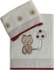 Bebe Stars Комплект бебешки кърпи 2бр Teddy Bear Бежов