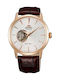 Orient Watch Battery with Brown Leather Strap