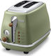 De'Longhi CTOV 2103.GR Toaster 2 Slots 900W Green