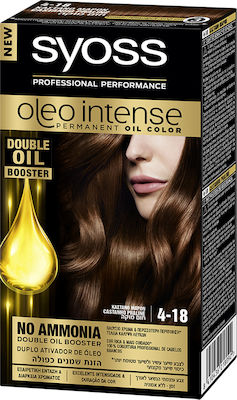 Syoss Oleo Intense Set Hair Dye no Ammonia 4-18 Castanos Maron 50ml