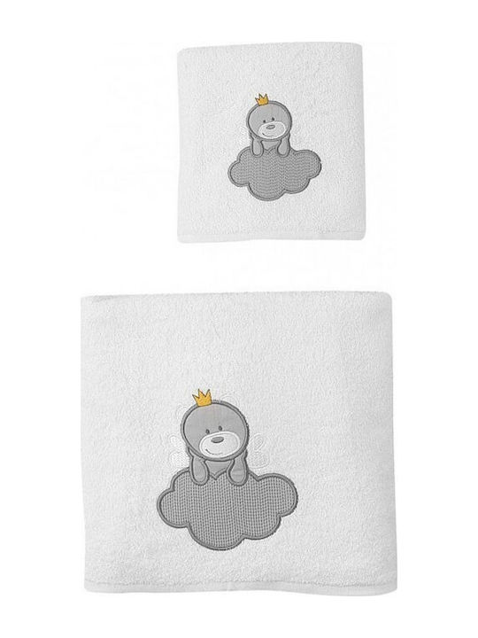 Beauty Home Set of baby towels 2pcs Addicted to Love 5107 White