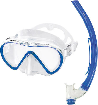 Mares Silicone Diving Mask Set with Respirator Stream Set Blue