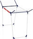 Leifheit Pegasus 180 Solid Classic Metallic Folding Floor Clothes Drying Rack with Hanging Length 18m