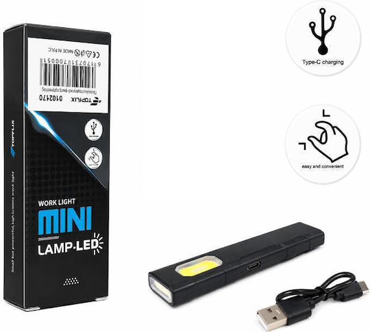 Scangrip Φακός Συνεργείου Επαναφορτιζόμενος LED IP20 Διπλής Λειτουργίας με Φωτεινότητα έως 120lm Mini Mag