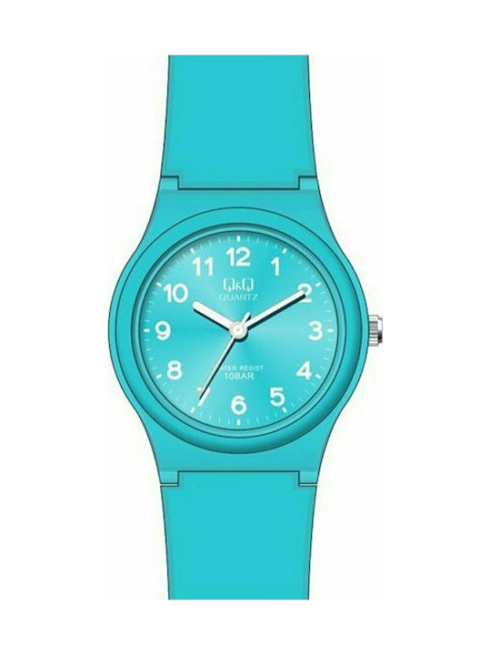 Q&Q Παιδικό Αναλογικό Ρολόι 34mm Λουράκι Γαλάζιο