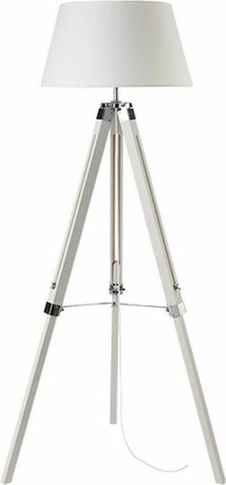 Aca Aca Mousse Vintage Stehlampe H144xM74cm mit Lampenbirnensockel E27 Weiß Braun