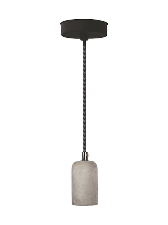 Elvhx Pendant Light Suspension with Rope for Socket E27 White