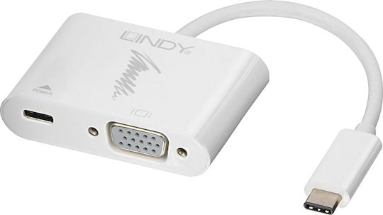Lindy Convertor USB-C Masculin În USB-C / VGA Feminin 1 Bucată 43194