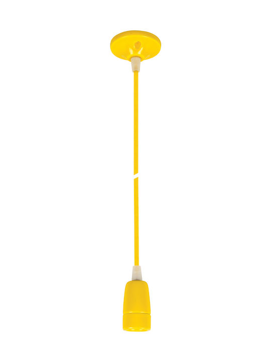 VK Lighting VK/511/PE/Y Pendant Light Suspension for Socket E14, E.14 Yellow