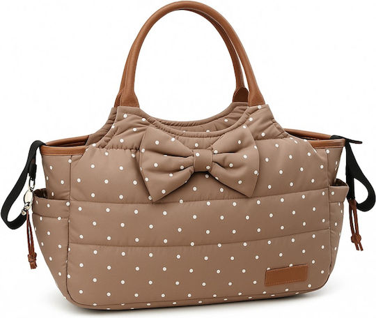 Kikka Boo Shoulder/Hand Diaper Bag Dotty Brown 43x13x42cm.