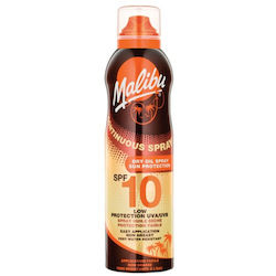 Malibu Continuous Dry Oil Spray Waterproof Sunscreen Oil for the Body SPF10 in Spray 175ml