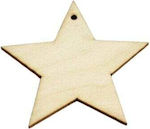 WOODEN STAR 7CM SET/5 NATURAL